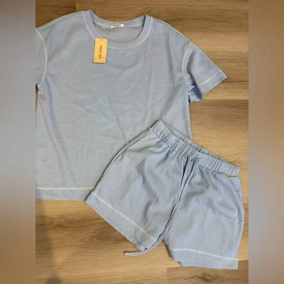 Sky Blue Women's Pajama Set - Picture 1 of 3